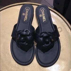 Chanel black sandals